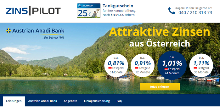 Austrian Anadi Bank Zinsen